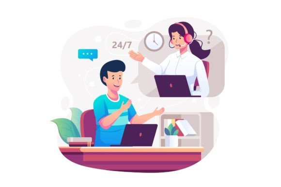 Customer Service Illustration: A Versatile Design