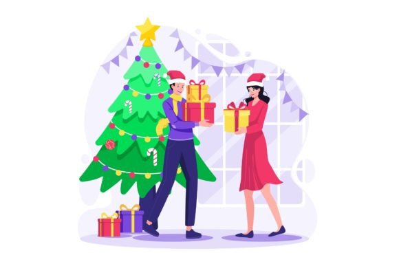 Embracing the Joy of Sharing: A Deep Dive into People Share Christmas Gift Illustration