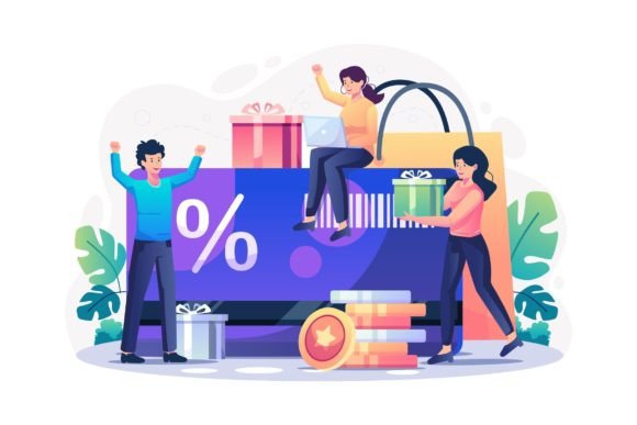 Enhance Your Brand with Online Reward Illustration