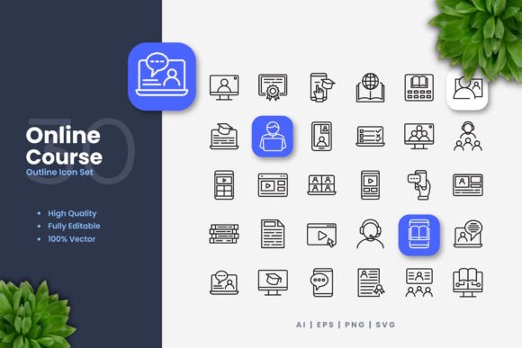 Enhance Your Content with Online Course Icons