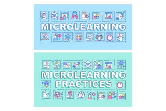 Enhance Your Online Education with the Microlearning Word Concept Banner Set