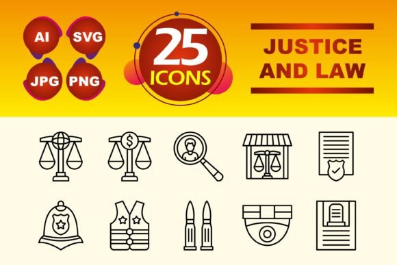 Enhancing Legal and Justice Designs with Justice and Law Icons