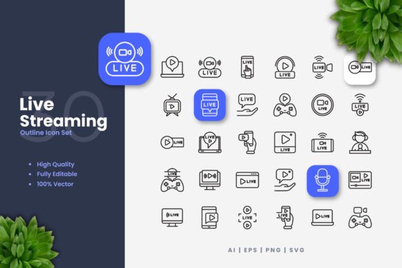 Explore Creative Possibilities with Live Streaming Icons