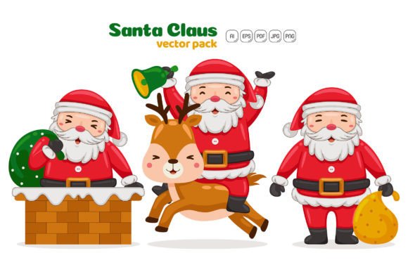 Explore Creative Possibilities with Santa Vector Pack 04