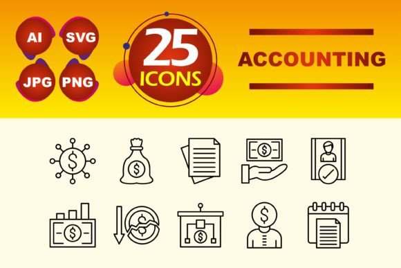 Exploring Accounting Icons: A Comprehensive Guide to Office-Related Line Icons