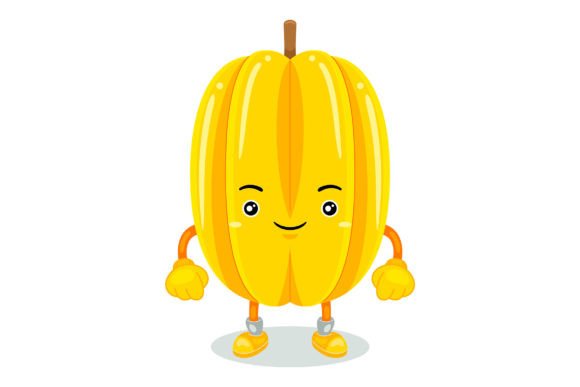 Unlock Creative Potential with the Cute Starfruit Mascot Character Vector