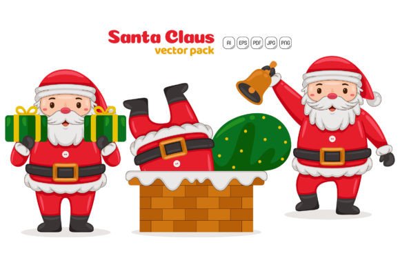 Unlock Creativity with Santa Characters Vector Pack 05