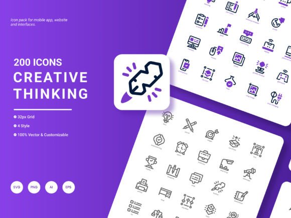 Unlock Creativity with the Creative Thinking Icon Pack