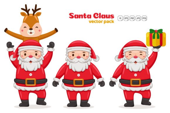Unlocking Creativity and Branding Potential with Santa Claus Characters Vector Pack 01