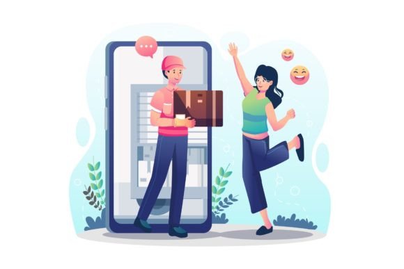 Unlocking the Potential of Online Delivery Service Illustration